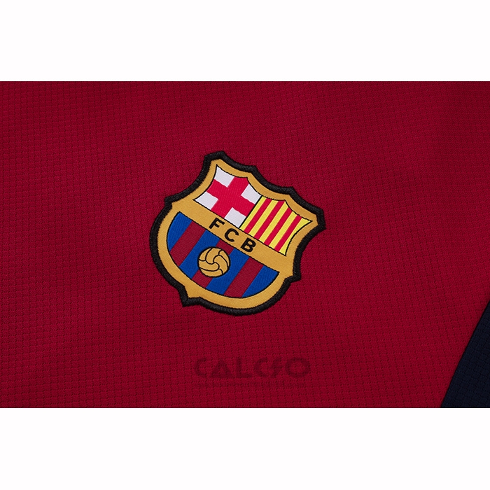Tuta da Track FC Barcellona Manica Corta 2026-2027 Rosso - Pantaloncini